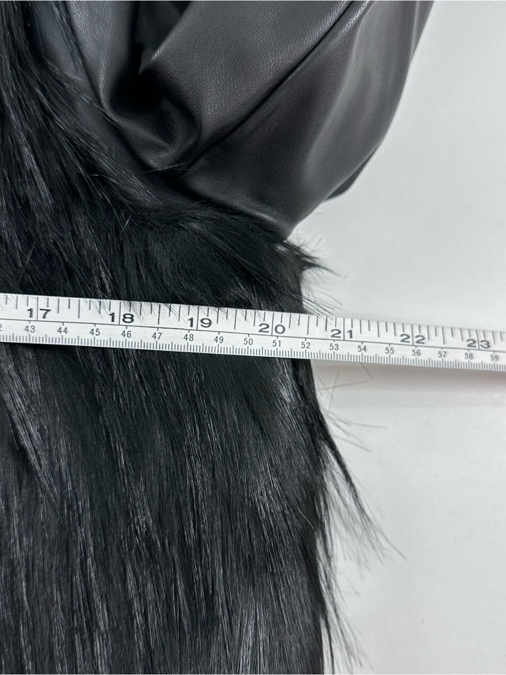 MICHAEL Michael Kors Black Faux Fur Front Leather Jacket - Picture 6 of 8